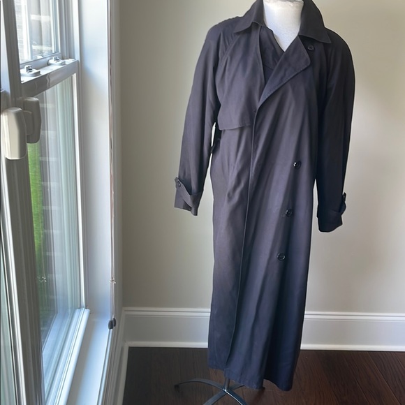 Men's Black Trench Coat - Picture 1 of 4